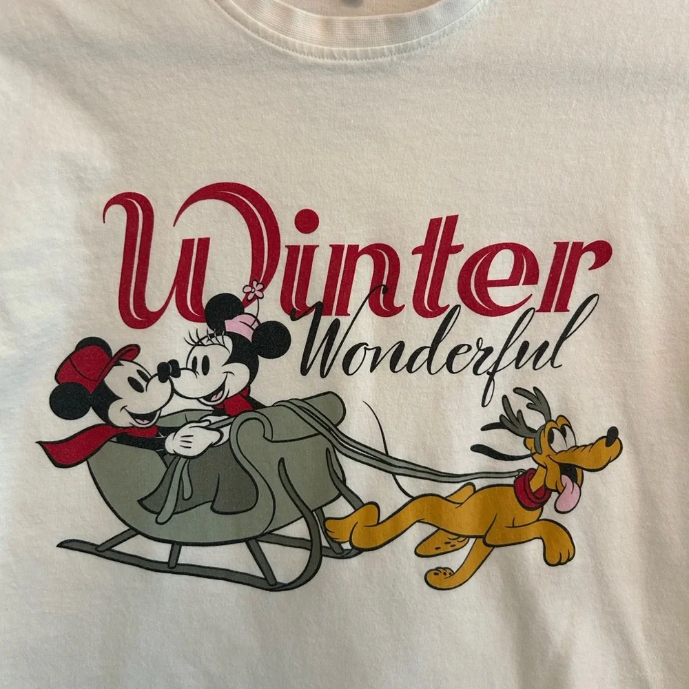 Disney for Primark Winter Wonderland Christmas long sleeved t shirt size XS